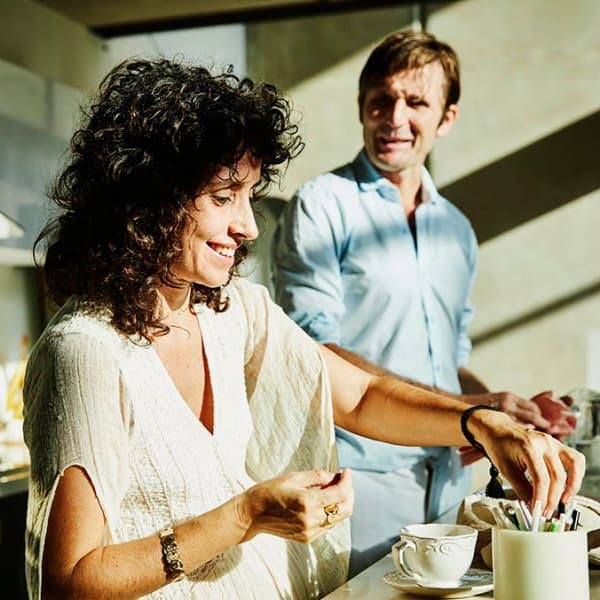 couple in kitchen